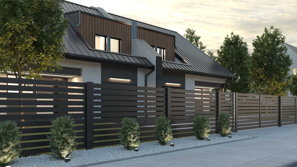 Brama przesuwna wjazdowa aluminiowa samonośna kolekcja SERENA 4x1,5 m