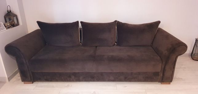 Kanapa sofa rozkładana z poduszkami