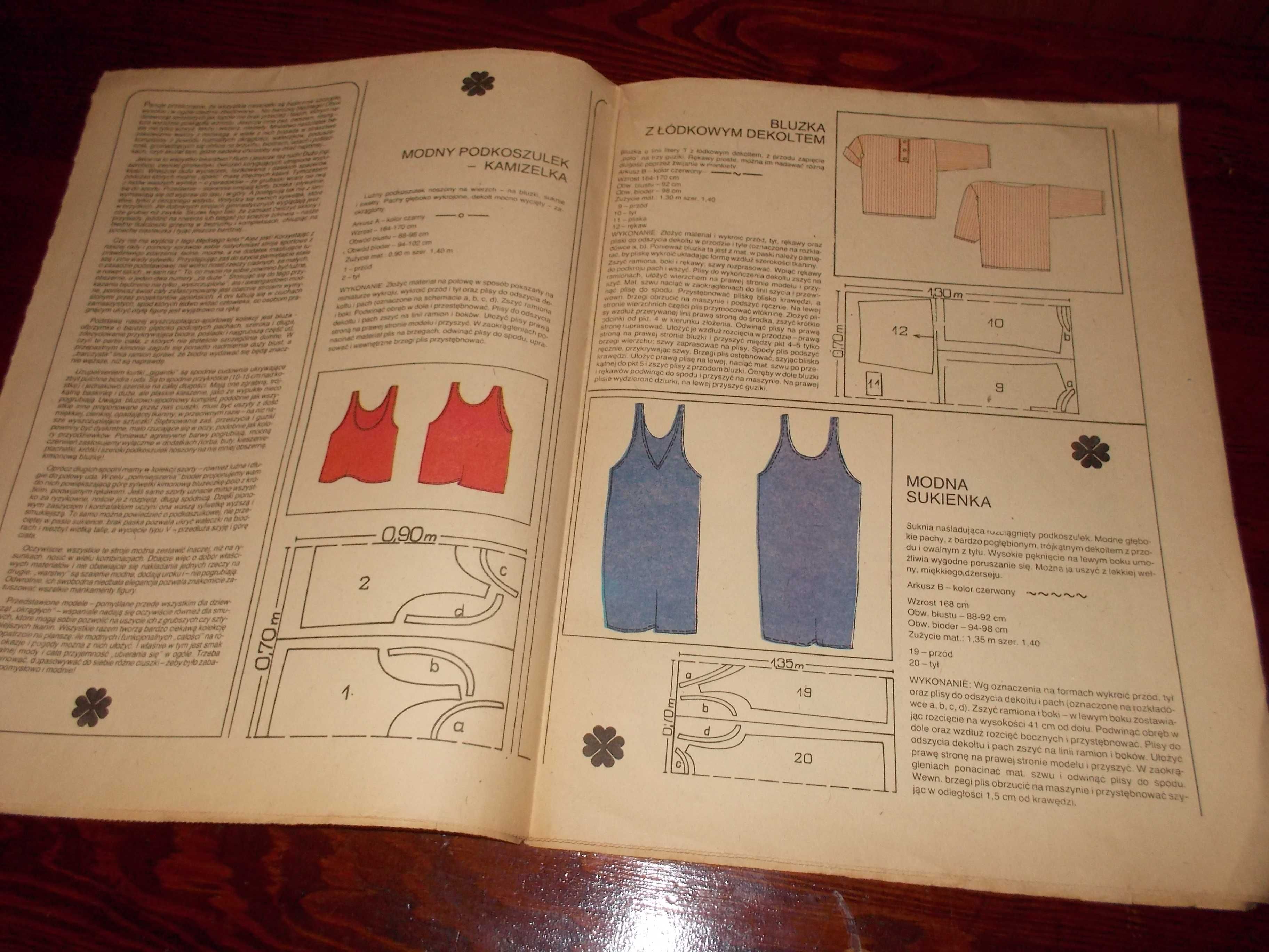 Nastolatka na sportowo wykroje z 1984