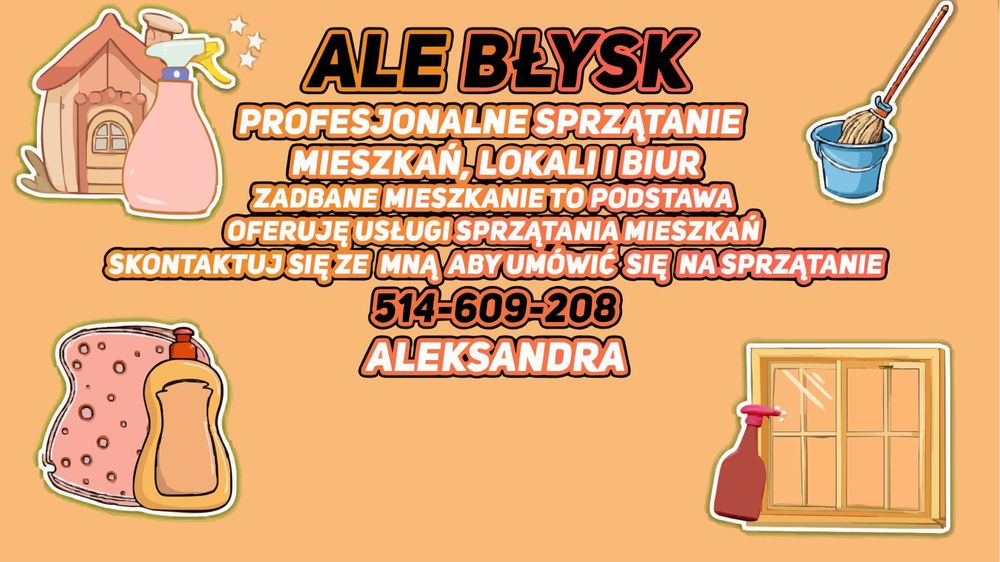 Profesjonalne Sprzatanie Mieszkań, Lokali i Biur