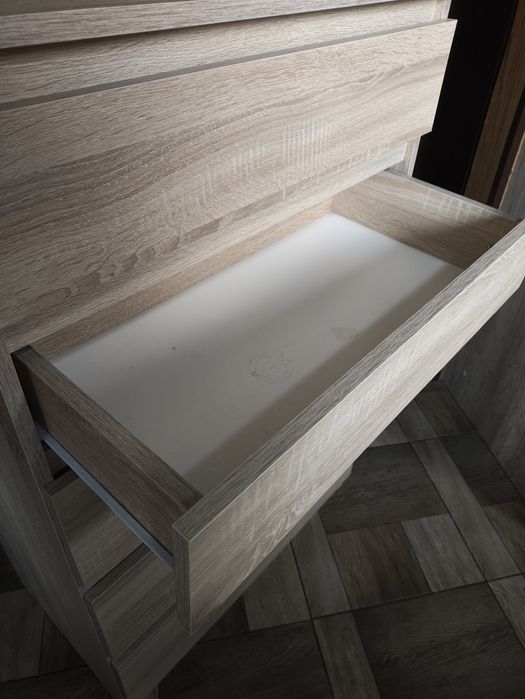 Szafka komoda konsola z szufladami 70x40x111 dąb Sonoma SUPER STAN