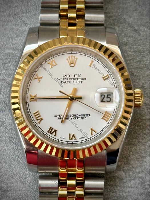 Rolex Gold Oyster DATEJUST 36 mm. Ролекс мужские/женские часы