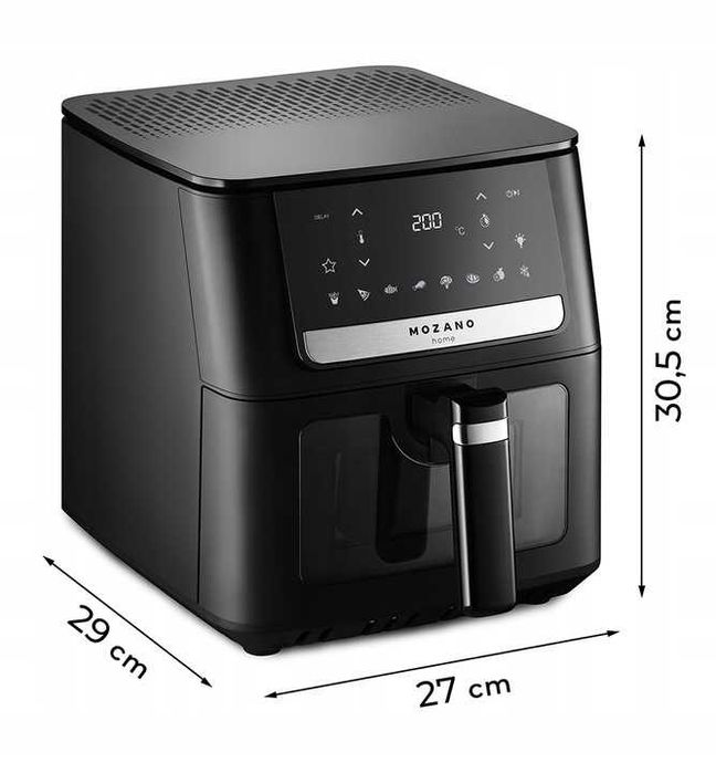 4w1 ZESTAW Frytkownica beztłuszczowa duża 6,5L AIR FRYER frytownica