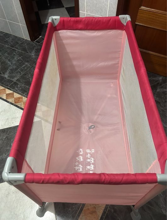 Cama viagem Rosa Zippy