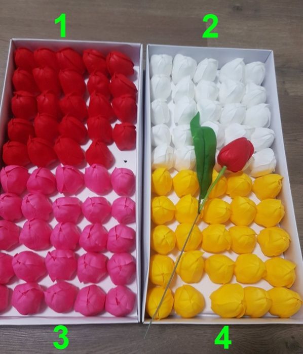 Мильні троянди оптом, квіти з мила для флористів, мыльные розы оптом