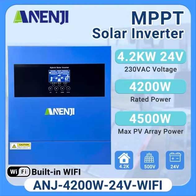 Гібридний сонячний інверотор ANENJI ANJ-4000W-24V