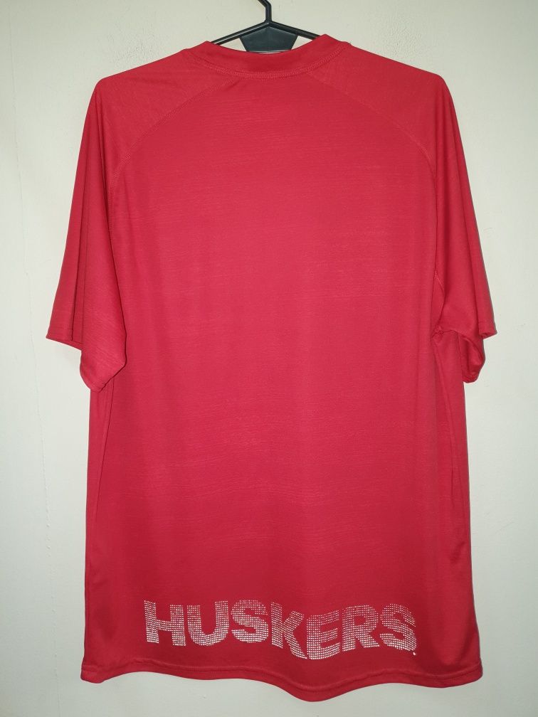 Adidas Huskers Nebraska Climalite koszulka techniczna męska r L/XL