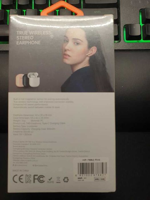 słuchawki Bluetooth Dynamic TWS różowe