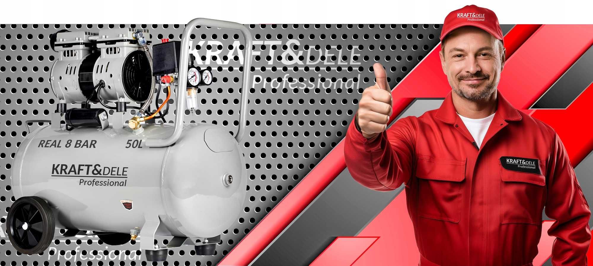 Kompresor Sprężarka Powietrza Bezolejowy 50L 1500W 1,5kw Cichy Sklep*