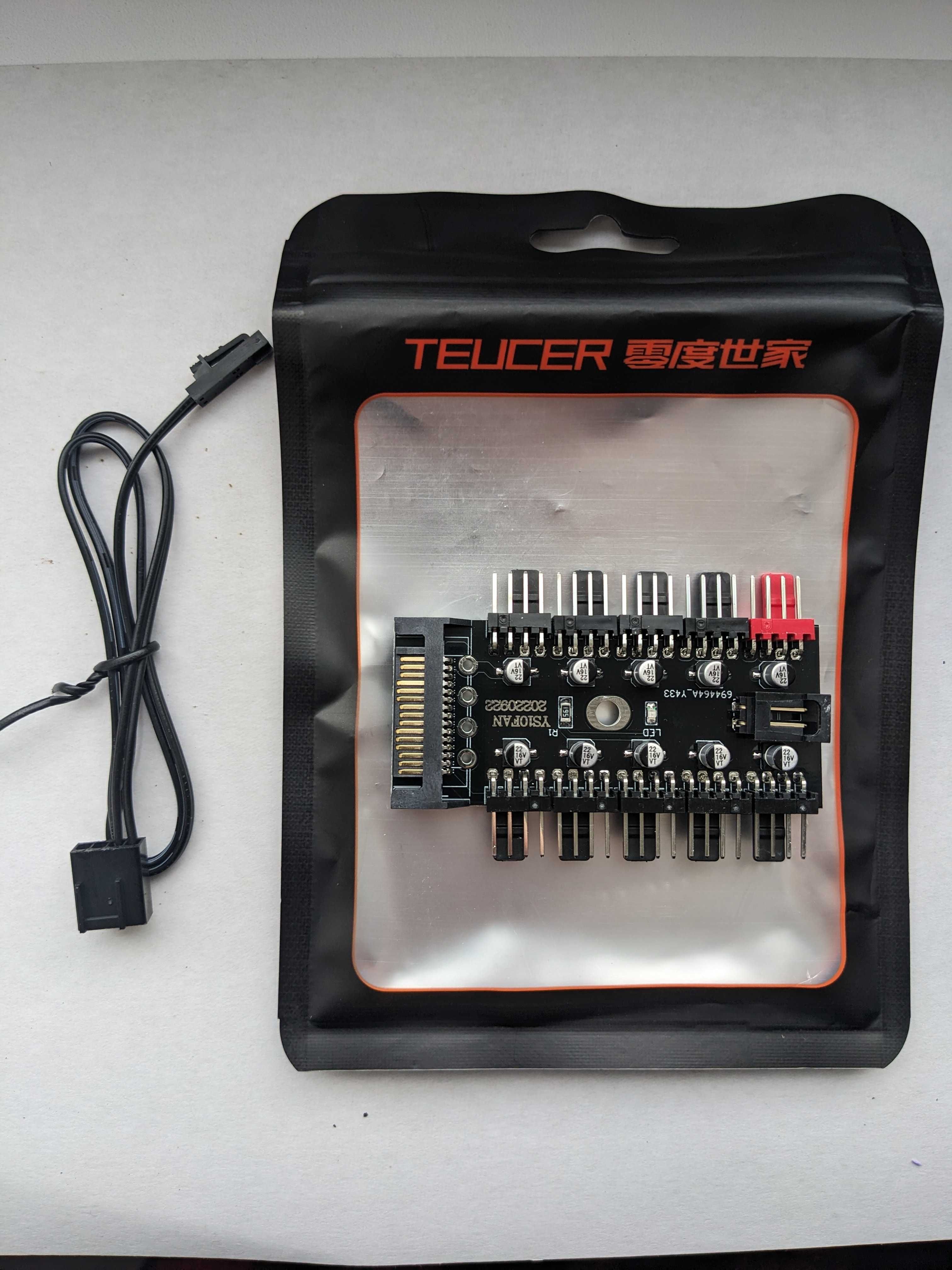 Сплитер вентеляторов ПК, 4Pin PWM hub - Sata