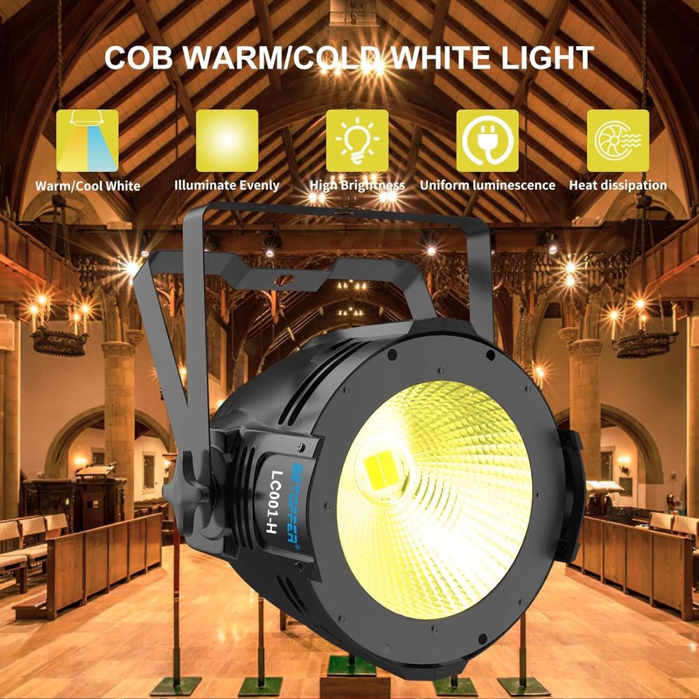 Światło sceniczne 100W COB DMX-512/Master-Slave