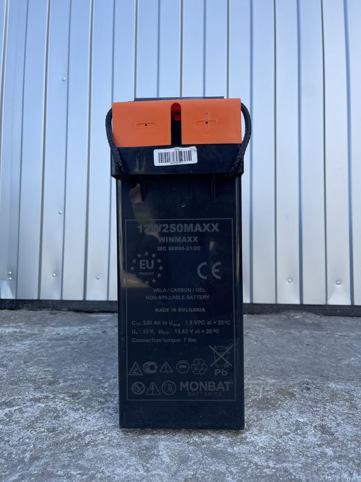 Акумулятор AGM гелевий 12в/250А до інвертора, ДБЖ