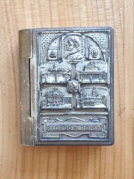 Pudełko na różaniec RICORDO di ROMA Pius XII lata 50-te
