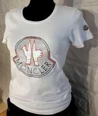 Koszulka damska t-shirt damski biała na Moncle