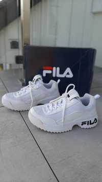 Sneakersy FILA białe buty sportowe Disruptor Low