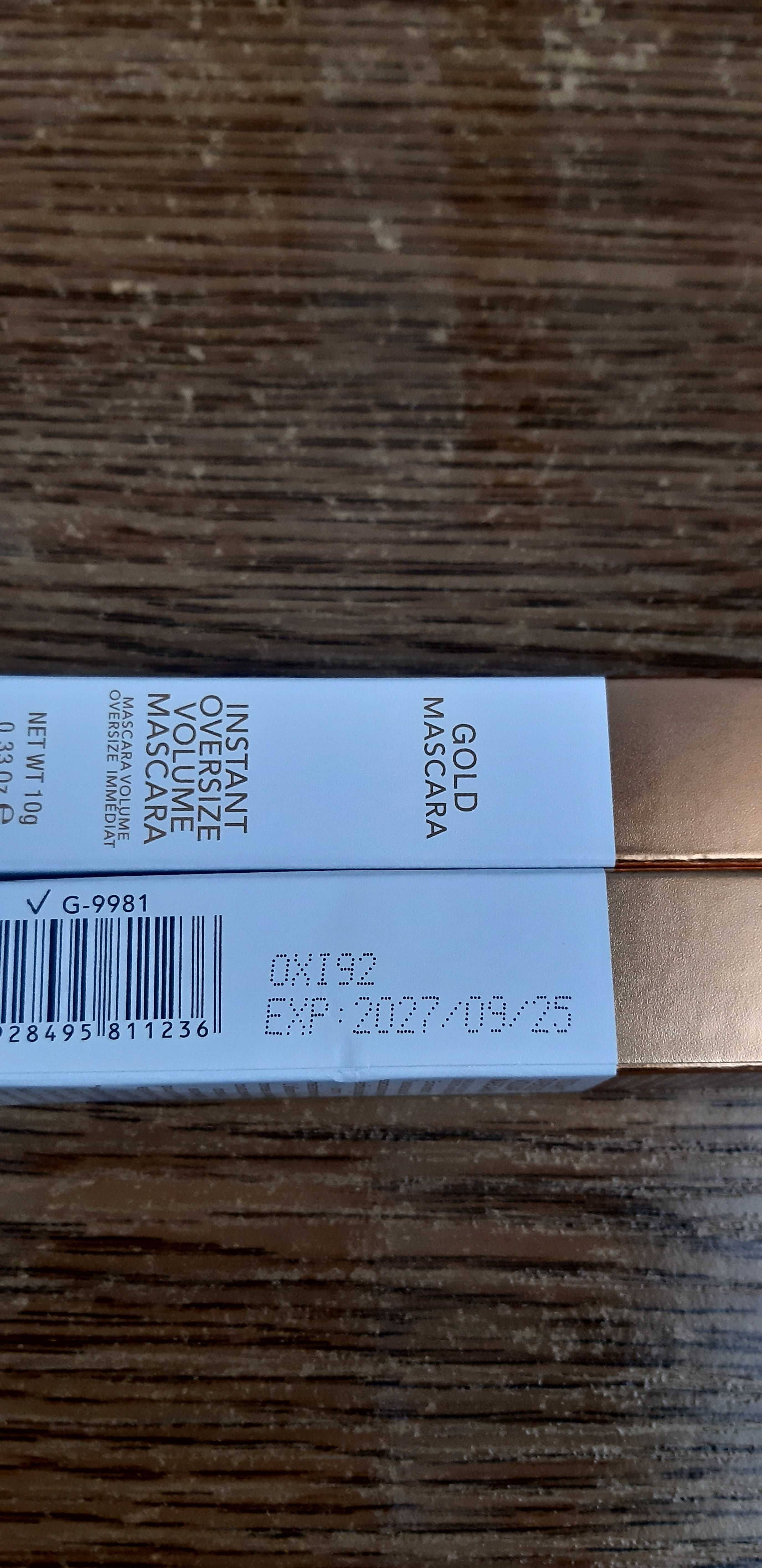 на подарунок  O.TWO.O Gold Volume Mascara