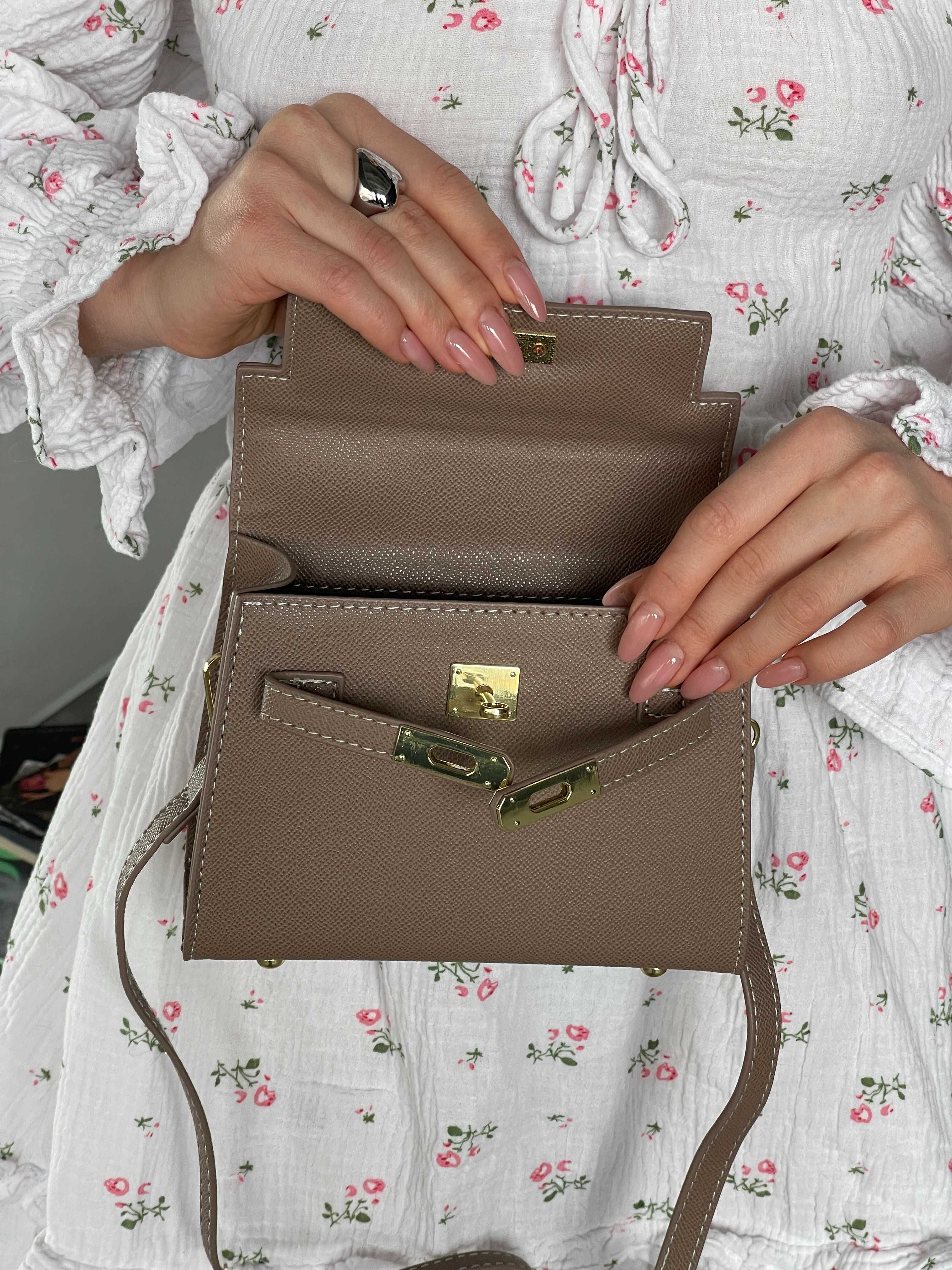 Женская сумка Hermes Kelly мини через плече Гермес