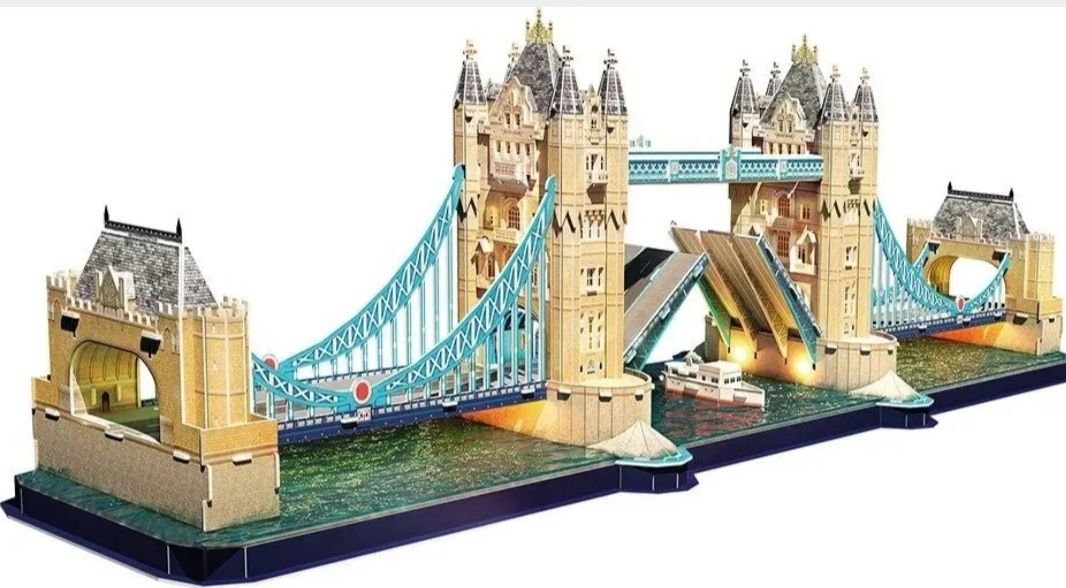 Puzzle 3D Cubic Fun Most zwodzony TOWER BRIDGE LED 222 elementy - L531