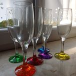 Kolorowe kieliszki do szampana 6 sztuk
