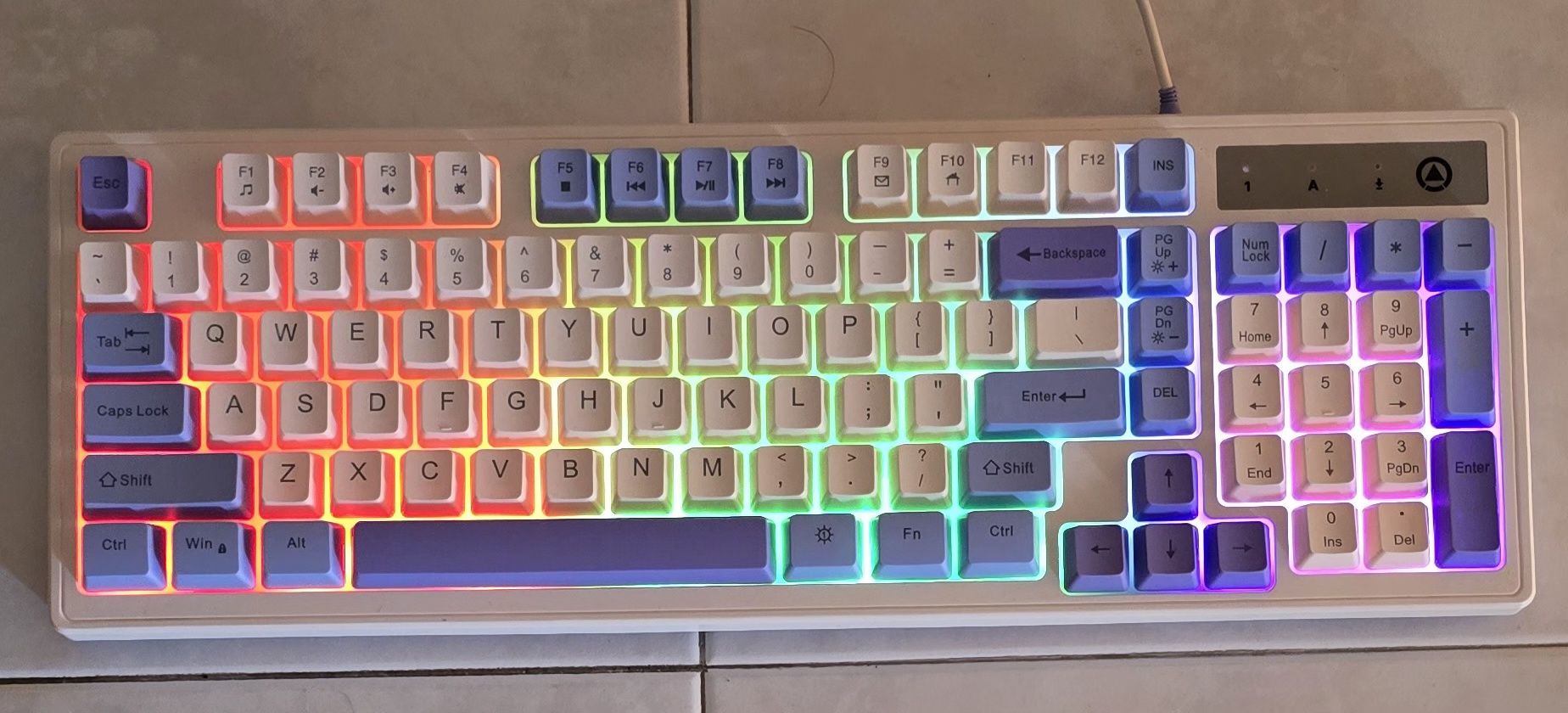 Teclado Usb Pc computador Iluminado p/água (Novo)