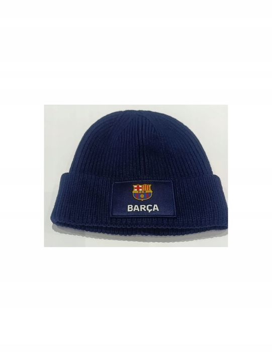 Czapka Zimowa Dla Dorosłych Fc Barcelona Herb Logo Barca Niebieska