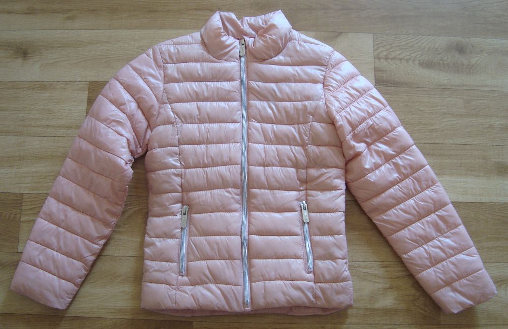 Kurtka ocieplana dziewczęca rozm. 128 + czapka i komin