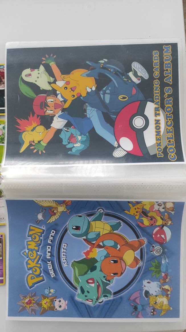 Zestaw Album A4 na karty pokemon i 100 kart oryginalnych kanto Pikachu