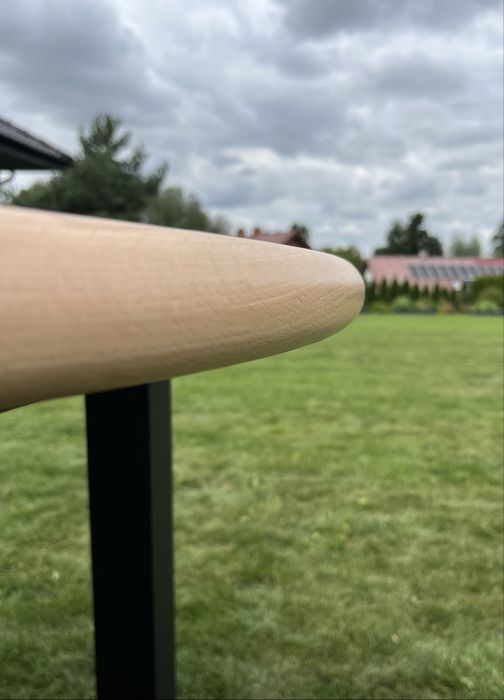 Stol drewniany okragly bukowy 128cm od ręki