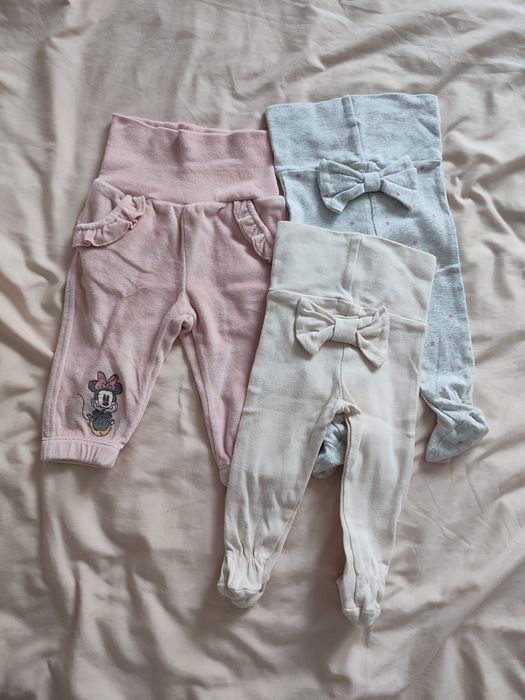 PROMOCJA Zestaw ubranek 16szt dla dziewczynki r.56/62 body spodnie