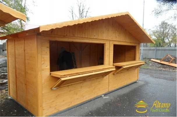 Domek handlowy 2 drewniany kiosk sklepik producent C1