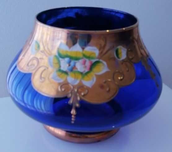 Jarra em vidro azul Murano