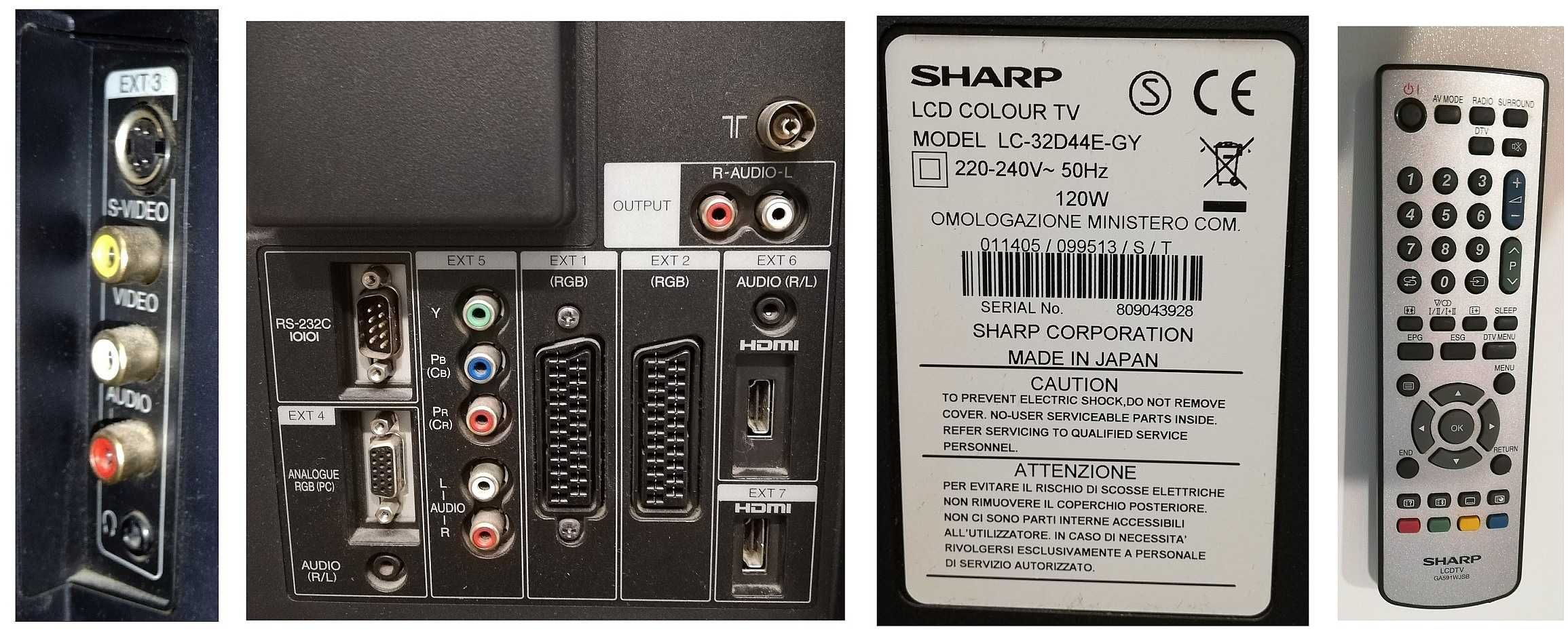 TV SHARP 32cale LC-32D44E-GY -części