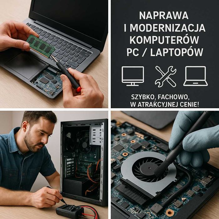 Naprawa i modernizacja komputerów / laptopów - najtaniej i od ręki