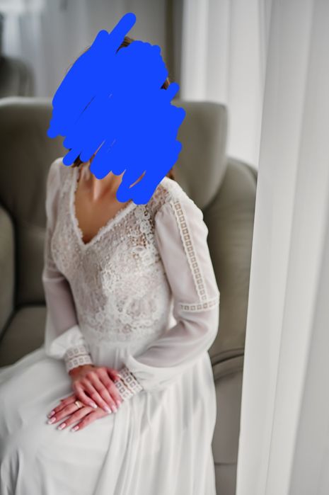 Piękna boho suknia ślubna, Ewa Śliwa