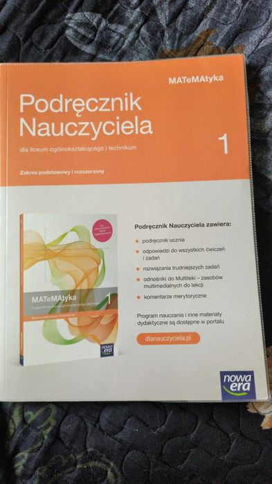 Podręcznik nauczyciela Matematyka 1 Nowa Era