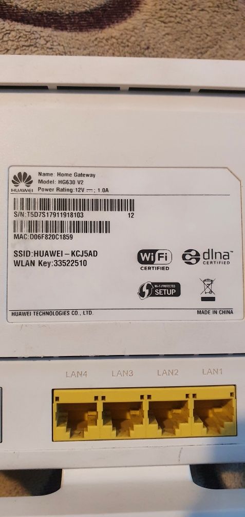 Wifi Роутер Huawei HG630 V2