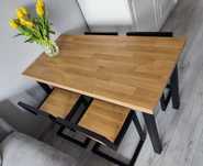 Stół i krzesła hokery loft industrial minimalistyczny