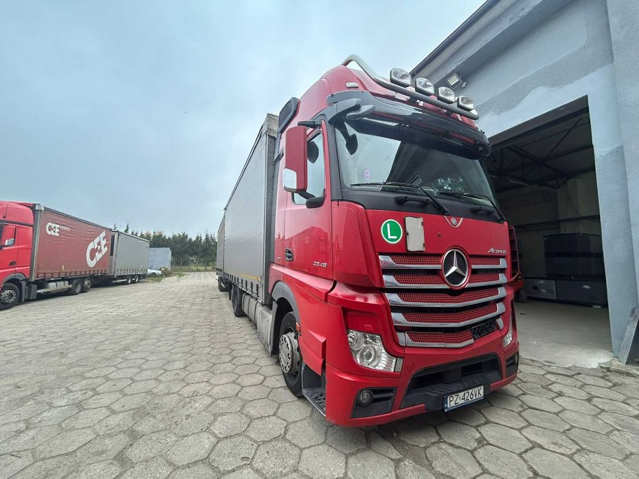 zestaw tandem 120m3 przejazdowy Mercedes Actros 2545 2 X 7,7 m STAN bd