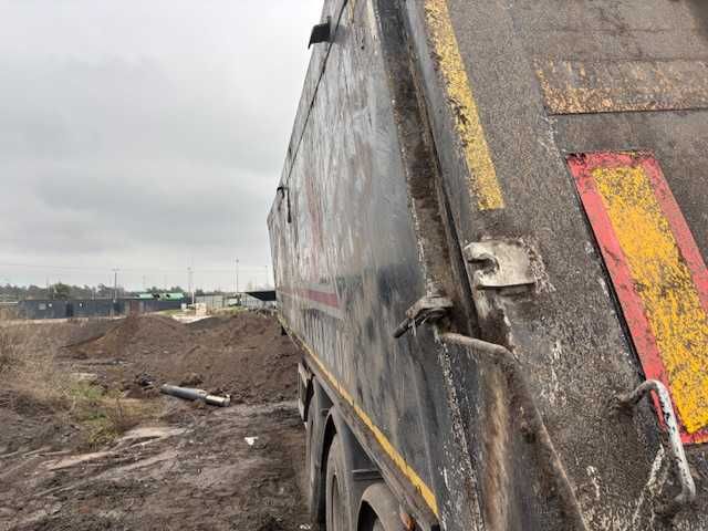 Naczepa aluminiowa Wielton, patelnia, wywrotka, uszkodzona,