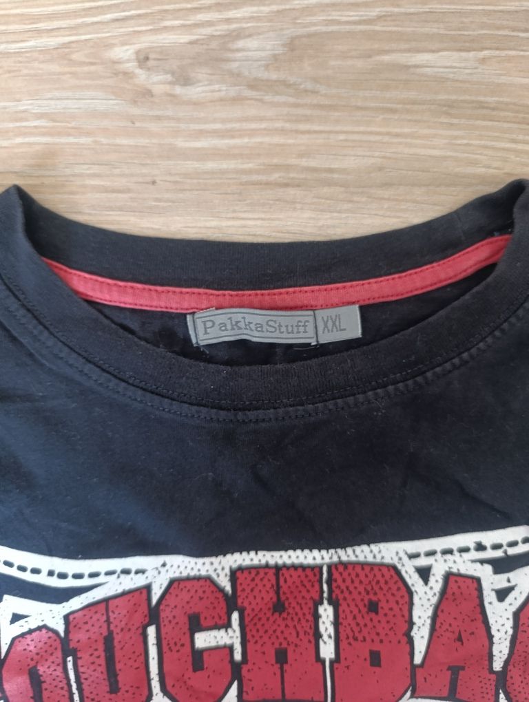 Koszulka męska z nadrukiem . T-shirt męski czarny XXL