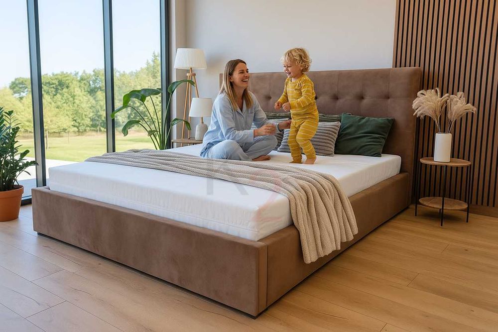 ŁÓŻKO tapicerowane DO SYPIALNI, 140X200, 160X200, 180X200, 200X200