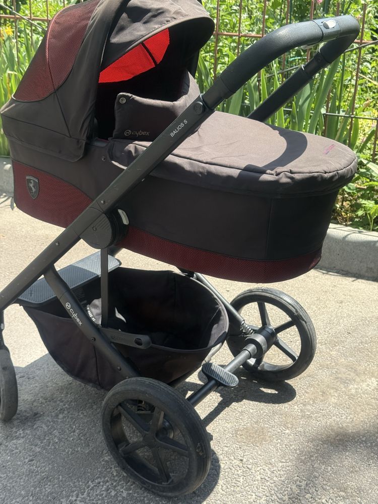 Коляска 2в1 cybex balios S Ferrari + манеж і розвиваючий коврик