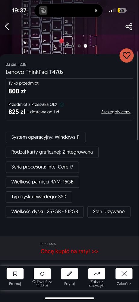 Lenovo Thinkpad t470s
