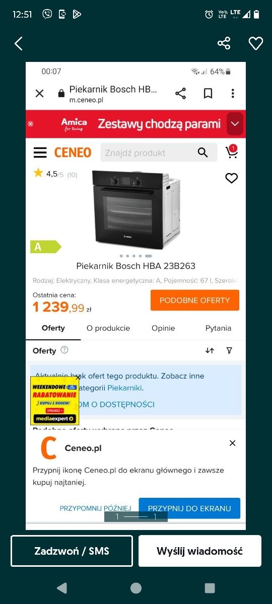 Piekarnik i płyta Bosch