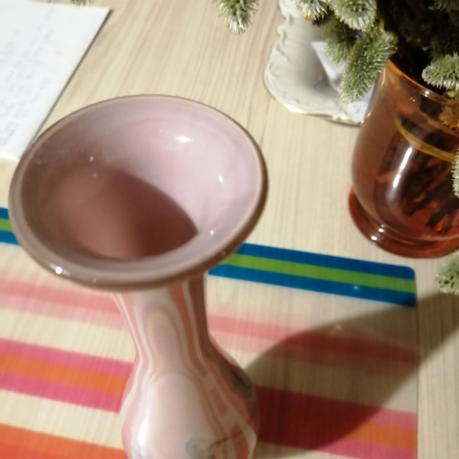 Stary wazon szkło wrzos 1szt
