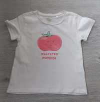 Cool Club Koszulka 110 krótki rękaw t-shirt biała pomidor Smyk
