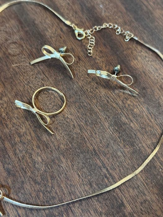 Kit Colar e Brinco Aço