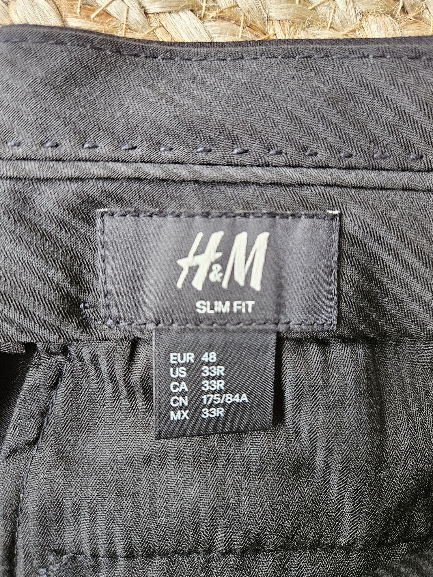 Nowe z metką! Eleganckie czarne spodnie garniturowe Slim Fit H&M 33R m