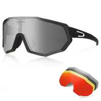 Nowe okulary rowerowe / okulary w góry /Queshark / 1331 -czarne