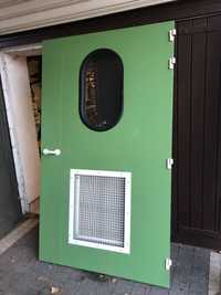 Drzwi z bulajem pub restauracja prl od windy 103x217 loft industria
